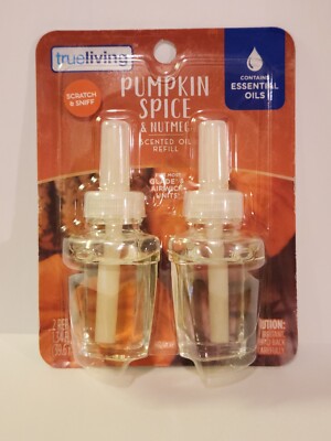 True Living Pumpkin Spice & Nutmeg Refills Fits Most Glade & Airwick Units
