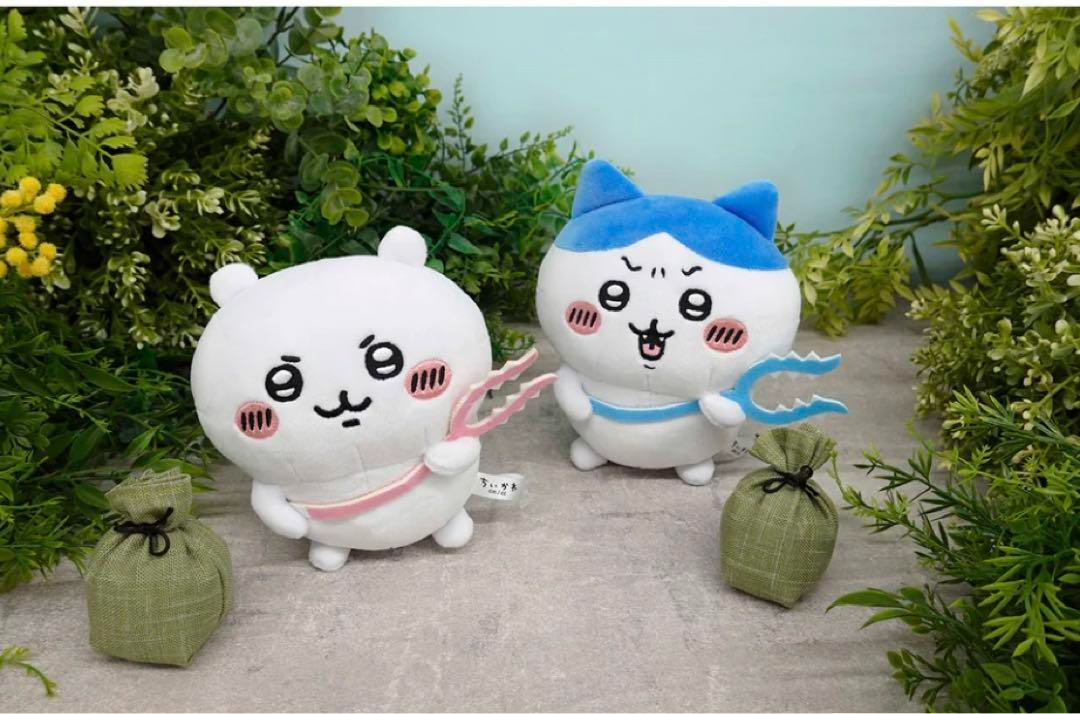 Chiikawa Hachiware Potetama Plush Doll Sasumata 17cm Set of 2