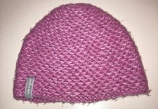 Woman LIFE IS GOOD Pink Knit Acrylic Beanie Winter Hat One Size OSFA