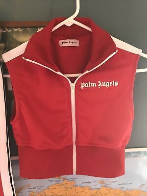 Palm Angels Red Track Pants And Matching Zip-up Vest Size XS Palm Angels Red Track Pants And Matching Zip-up Vest Size XS
