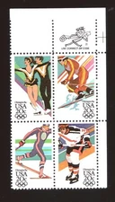 US - Zip  Block of 4 - Sc #2067-70 - 14th Winter Olympic Games - MNH