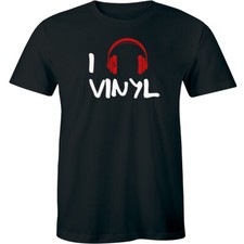 I Vinyl - Music Geek Retro Records Headphone Shirt Men's T-shirt Tee