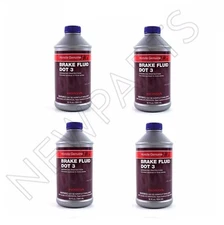 Set of 4 Brake Fluids 12 oz Dot 3 for Honda Accord CR-V Civic Odyssey Genuine