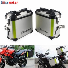 2x Maletas laterales para motocicleta 36L maletas caja de herramientas alforja para Harley Dyna Touring