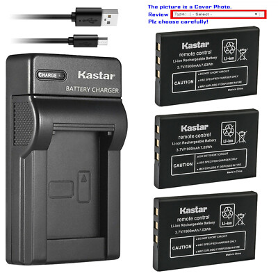 Kastar Battery Slim USB Charger for  URC MX 950 MX-950 URC MX 980 MX-980 MX 990