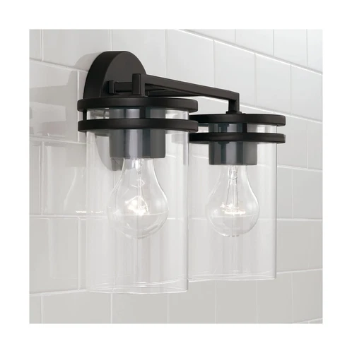 HomePlace Lighting 148721MB-539 Fuller Transitional Clear Glass Cylinder Vani... - Picture 3 of 6