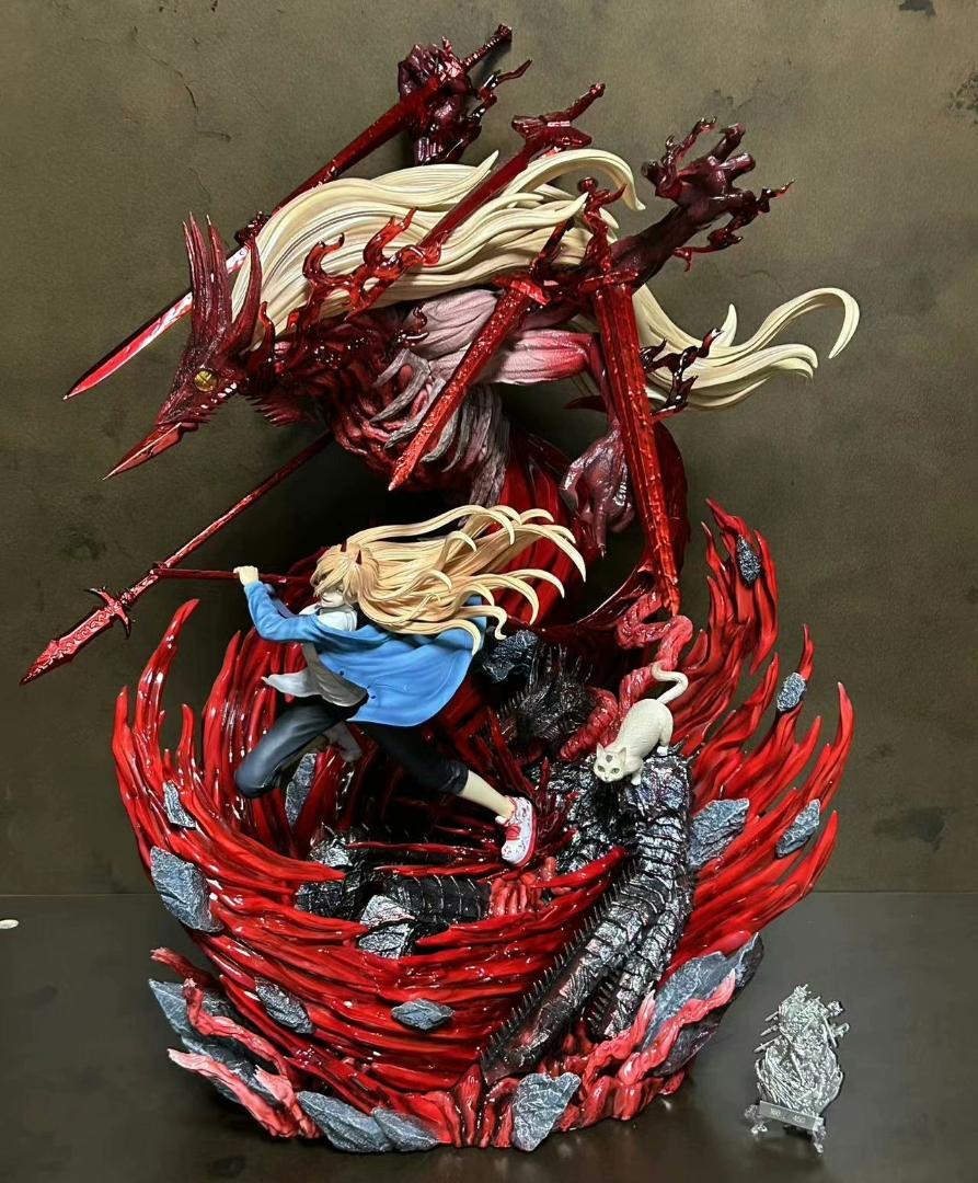 Yoyo Studio Chainsaw Man Power 1/6 Resin Statue H58cm Led Light