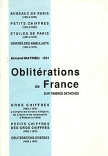 Catalogue des Oblitérations de France Mathieu sur timbres détachés