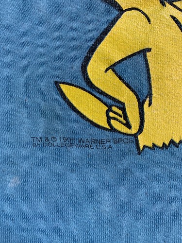 Vintage TM & Warner Bros 1995 Tweety Bird Talk To The Hand Crew Neck Sweatshirt - Picture 6 of 11
