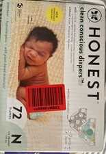 The Honest Company Diapers Above It All  Pandas Size Newborn 72 Count