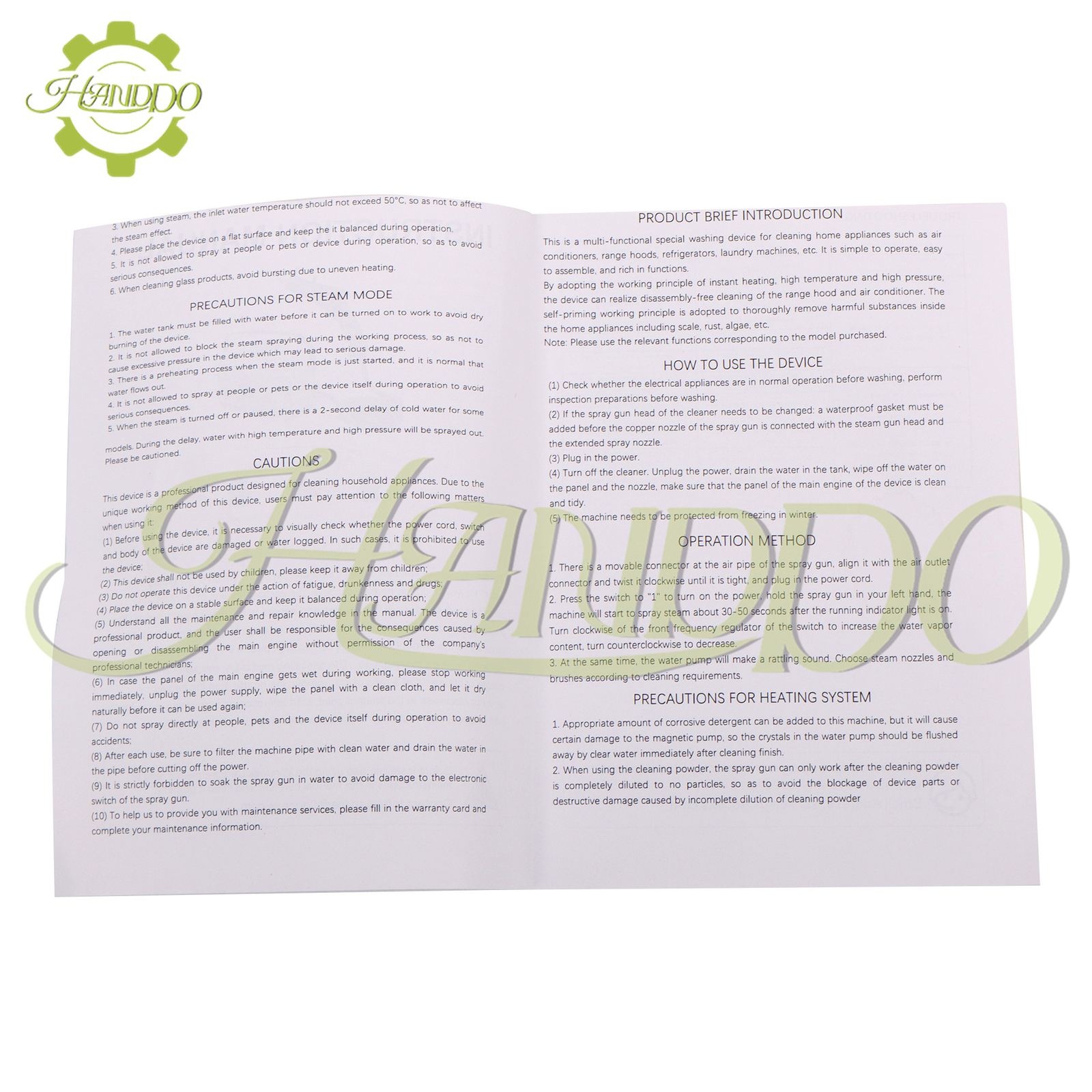 2500w 1500ml 110V High Pressure Steam Cleaner Machine Portable (Red)