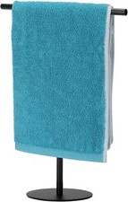 Black Hand Towel Holder Stand for Bathroom Vanity Countertop Stainless