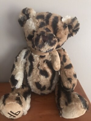 Dennis Basso Soft Brown Faux Fur Teddy Bear Plush Stuffed Animal