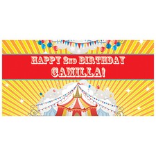 Big Top Circus Carnival Party Photo Backdrop, Personalized Circus Party Decor
