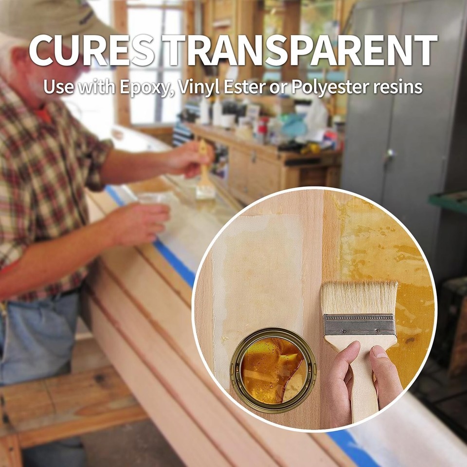 Fiberglass Cloth, 6 Oz. 50" Wide X 3.3 Yards,EGlass Plain Weave