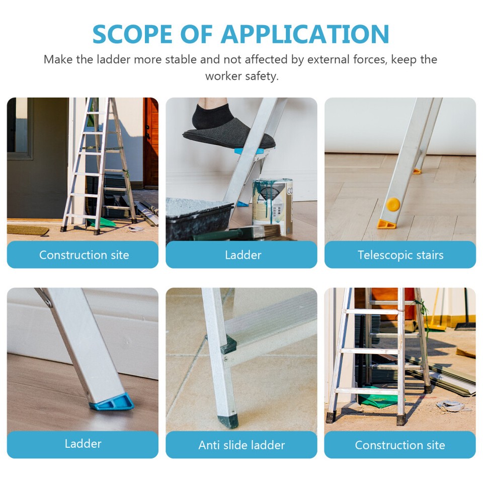 2 Pcs Step Ladder Feet Caps Antiskid Mat Durability Maintenance