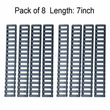 8PCS 7" Black Ladder Heat Resistant Weaver Picatinny Rail Cover