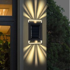 Image of 10x SUPER BRIGHT SOLAR POWERED DOOR FENCE WALL LIGHTS LED OUTDOOR GARDEN LAMP