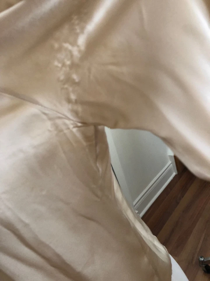 Blusa ROBERT RODRIGUEZ 100 % seda beige con volantes lazo talla 4 venta al por menor $500 Foto 3 de 4