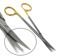 T/C SuperCut ONE Serrated Blade Iris Gum DENTAL Dissecting Scissors Curved 6.25"