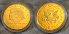 Donald Trump Gold Coin Americana Us President In God We Trust Bless White House