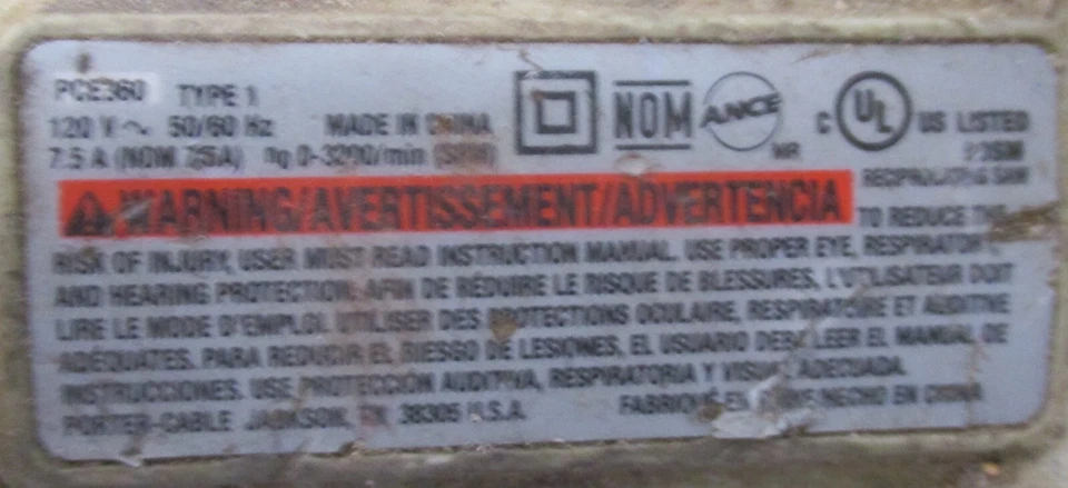 Porter Cable PCE360 Corded Reciprocating Saw - Image 3 of 4