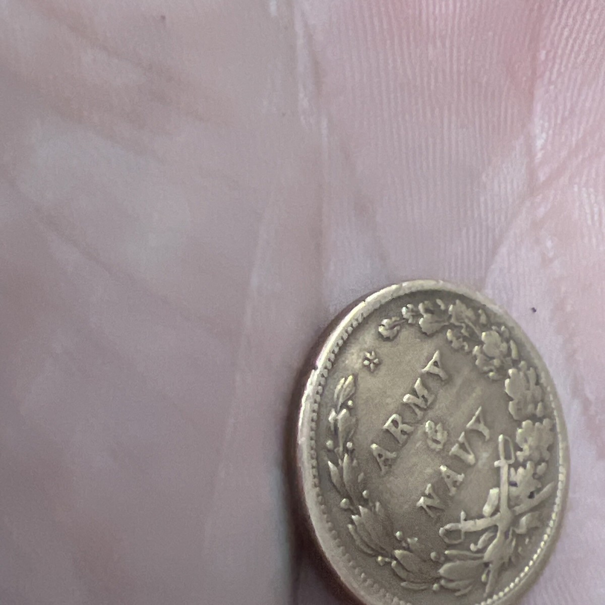 RARE* 1863 Army & Navy Civil War Token Penny Coin “E.S.” Variation 