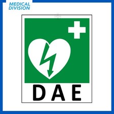 Cartello segnaletico in alluminio per defibrillatore DAE cm 25x31h