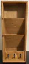 Wood Letter, Mail, 3 Key Holder Wall Hanging Three Slots Metal Corners