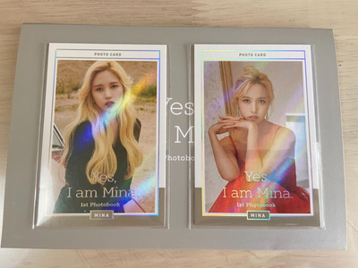 TWICE MINA 1st Photobook Yes, I am MINA Gray Ver with 2 photocard 
