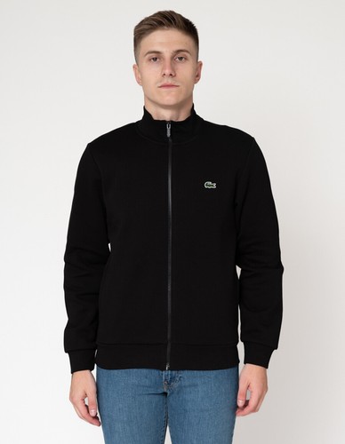 LACOSTE UOMO FELPA FULLZIP COTONE FELPATO art. SH9622 - NERO e BLU - Picture 8 of 18
