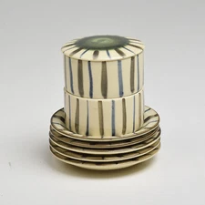 1960s Serving Set Japanese Gift Set Traditional Hand Painted