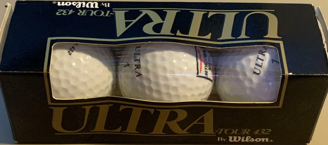 WILSON ULTRA Tour 432 White Golf Balls Sleeve of 3 New In Box! USA Never Used!