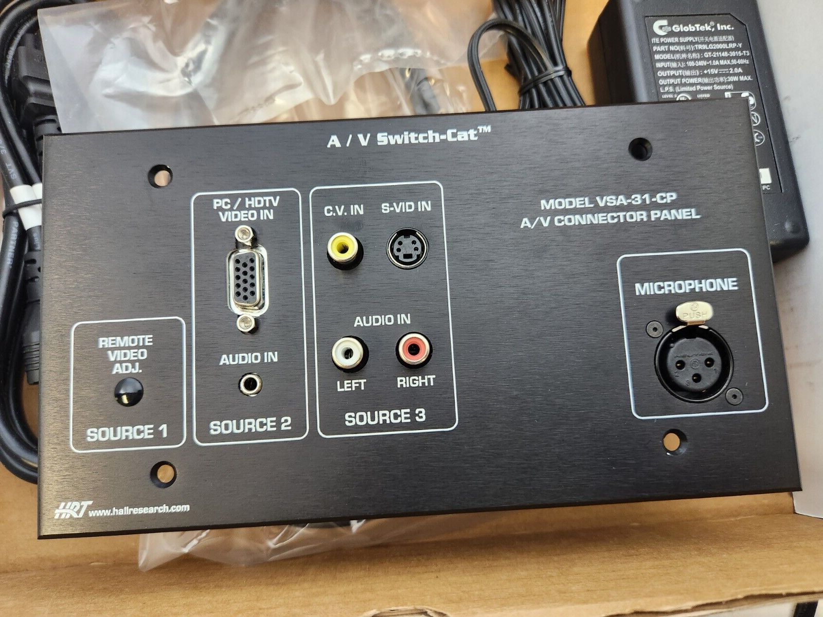 Hall Research VSA-31-SP AV CONNECTOR PANEL ONLY
