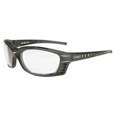 UVEX LiveWire Safety Glasses, Black Frame, Clear Lens, Anti-Fog S2600HS