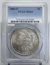 1884-O  Morgan Silver Dollar PCGS MS 64