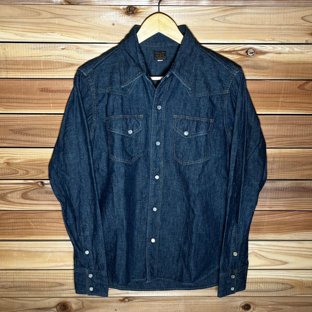 Deluxeware Indigo Denim Western Shirt Chambray L One Wash 