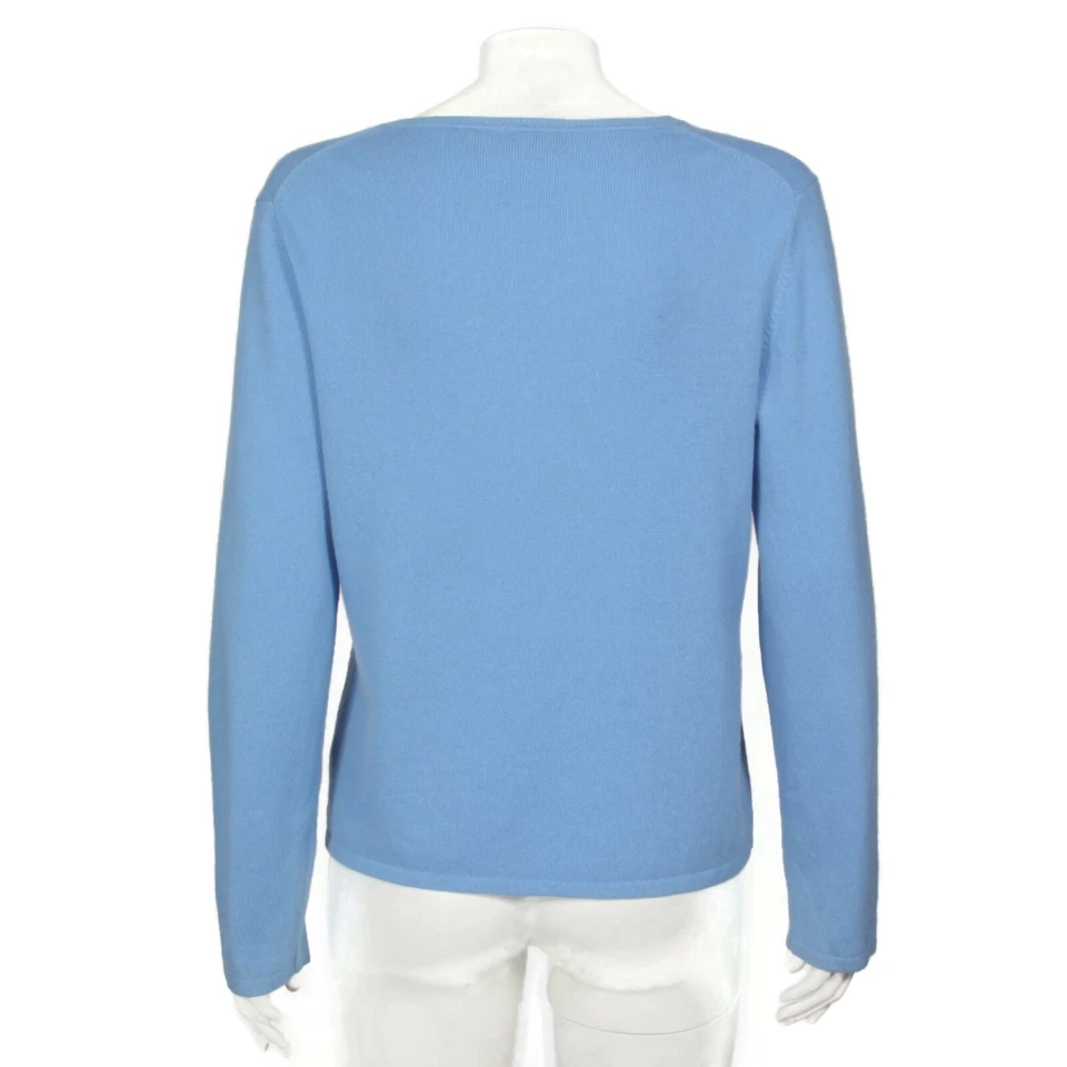 Suéter Jones New York 100 % cachemir azul cielo cuello en V damas talla L (mancha) 652 Foto 3 de 4
