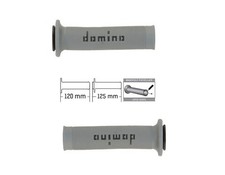 DOMINO Manopole GRIGIO NERE 120 125 mm per MOTO TRIUMPH VERVEMOTO VICTORY