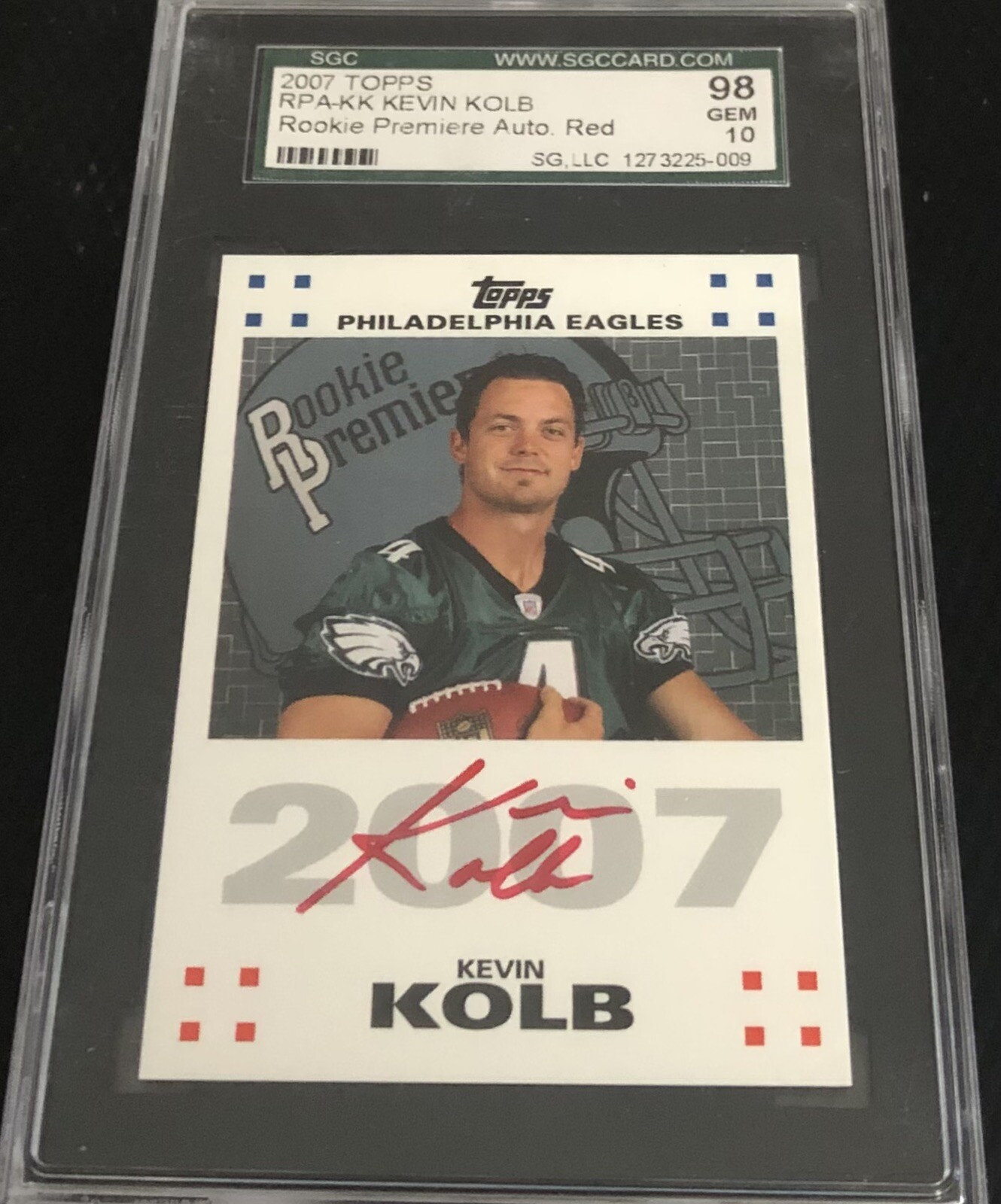 Kevin Kolb Topps Rookie Premiere Autograph #RPAKK Base