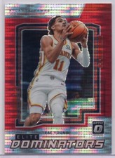 Trae Young 2021-22 Donruss Optic Basketball Elite Dominators Red Pulsar