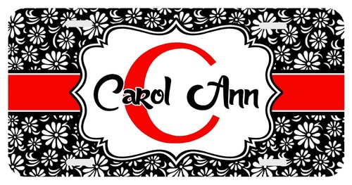 Daisies Pink Personalized Monogrammed License Plate Auto Car Tag - Bild 7 von 12