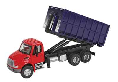 Walthers ~ HO Scale ~ International 4300 Dumpster Carrier Truck ~ 949-11630
