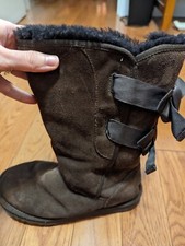 Ugg Bailey Bow Dark Brown Winter Boots Women's Tall