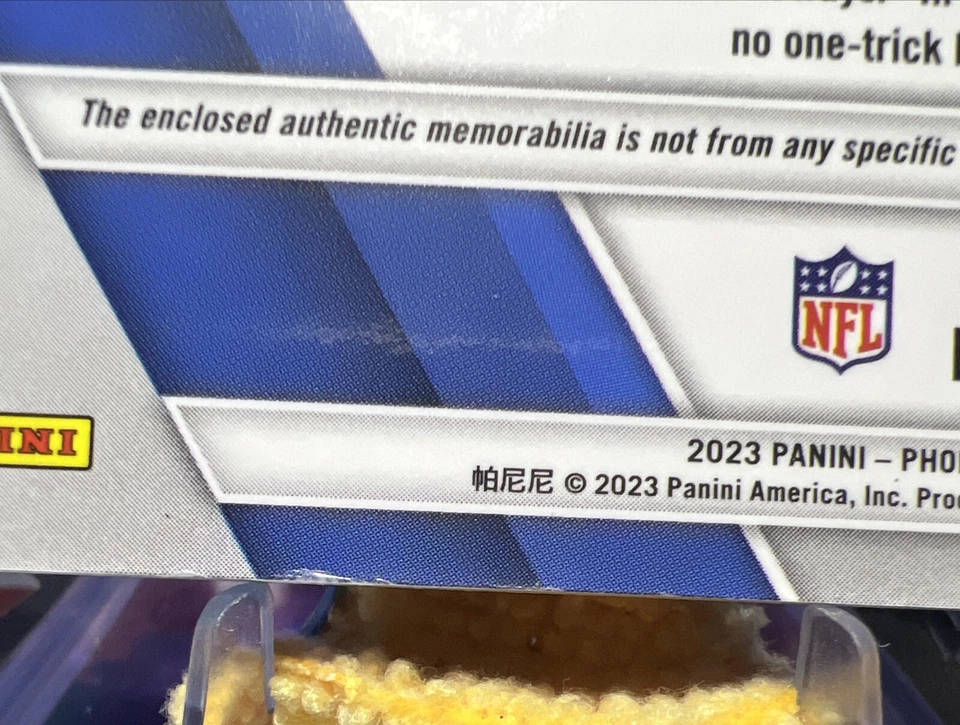 2023 Panini Phoenix - Rookie Jumbo Memorabilia Purple #RJM-QJ Quentin... - Image 3 of 4