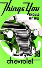 1938 Chevrolet All Models Owners Manual