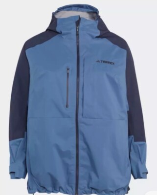NWT Adidas Women's Plus 4X XPLORIC RAIN.RDY Hiking Jacket Blue Black HN2945 $320