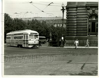 9CC552 RP 1952 CLEVELAND TRANSIT SYSTEM CAR #4255 ROCKWELL AVE TO PUBLIC SQUARE
