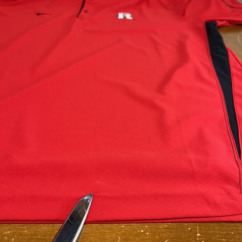 Rutgers Scarlet Knights Shirt Mens XL Red Short Sleeve Polo Dri Fit Nike - Picture 14 of 15