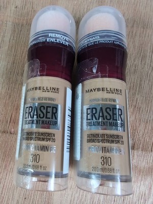 2 Maybelline Instant Age Rewind Eraser Treatment Makeup SPF 20 310 BB -12/25